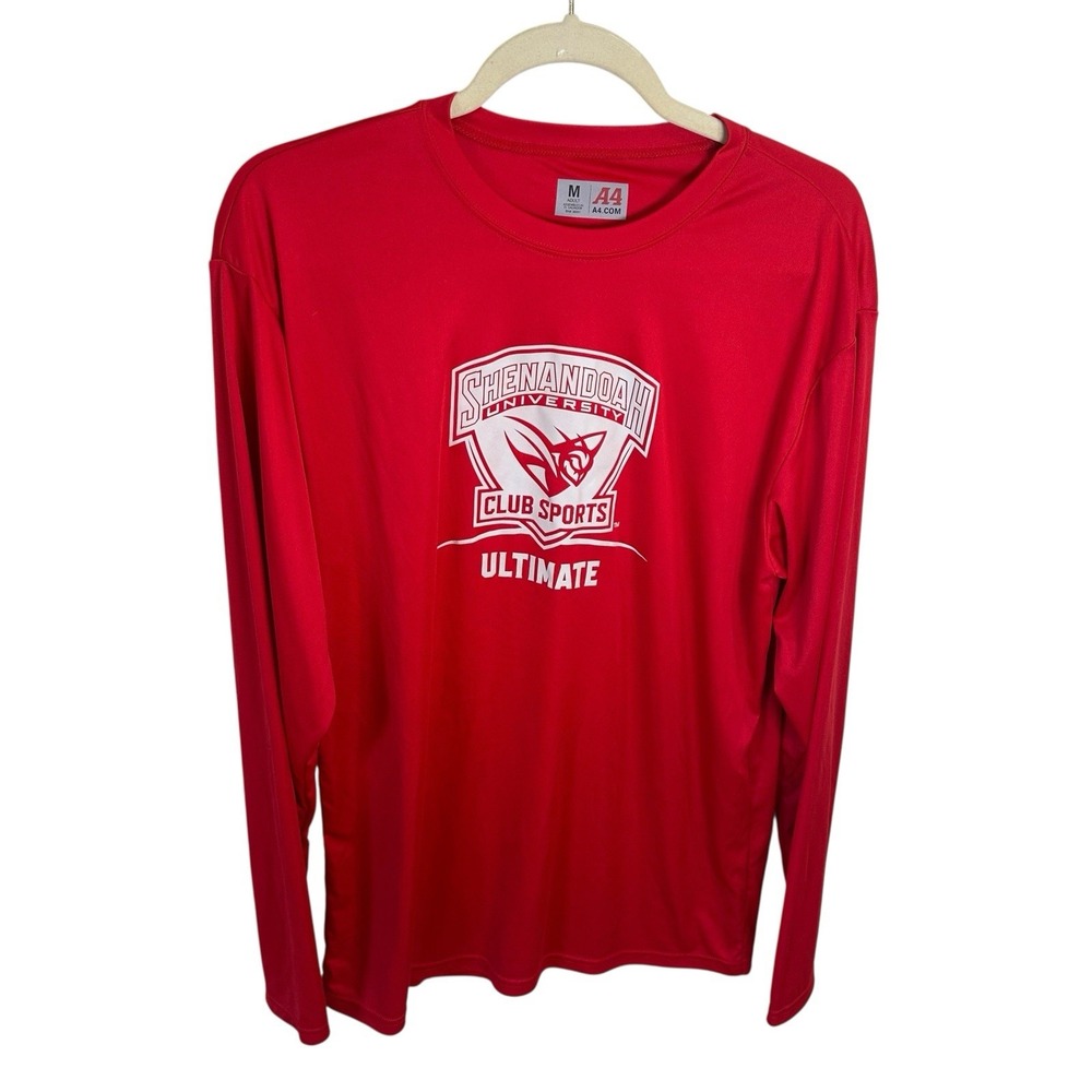 Shenandoah University Hornets Long Sleeve T Shirt | Red | Men's M
